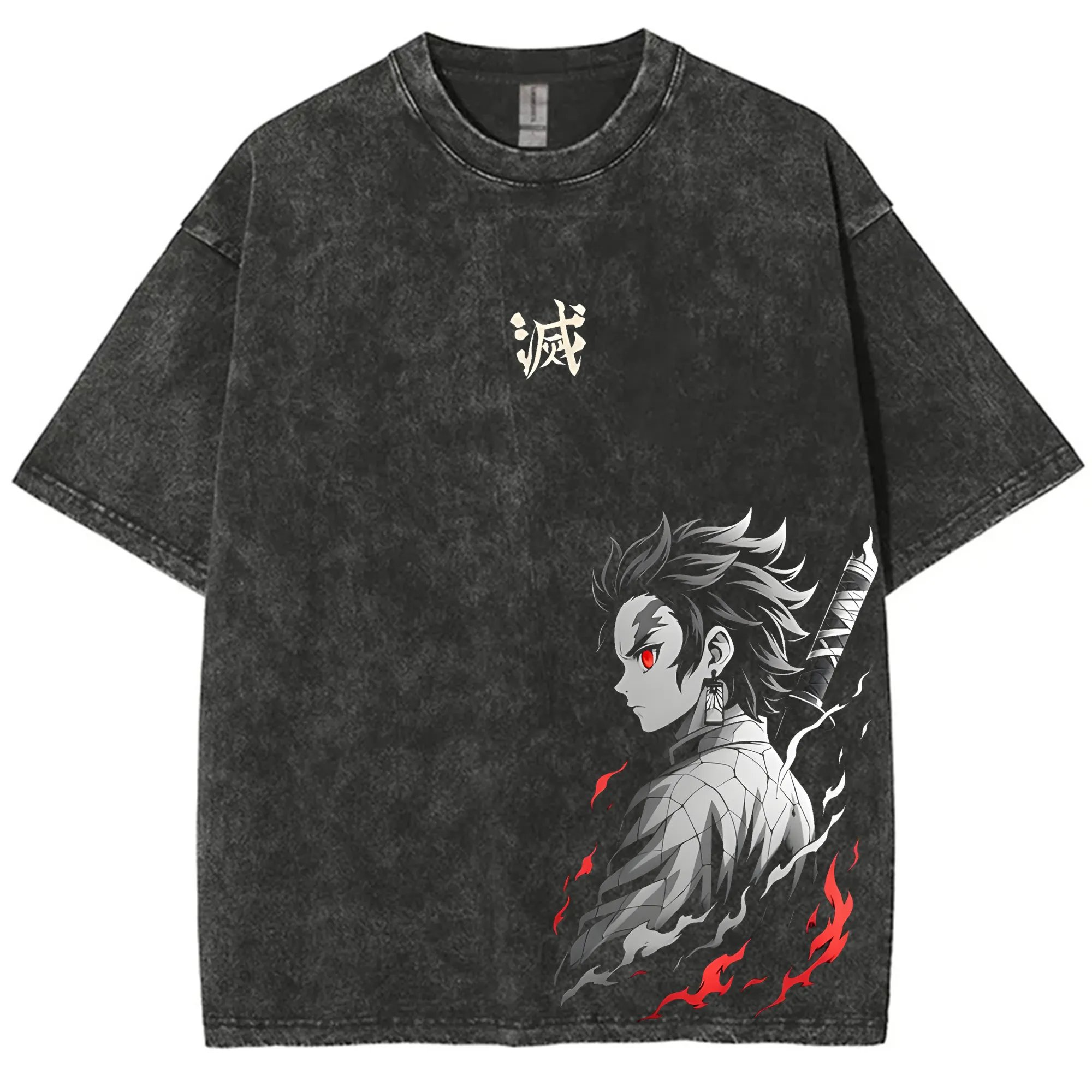 Street Fashion Magazine - Kaos Grafis Demon Slayer Vintage Streetwear