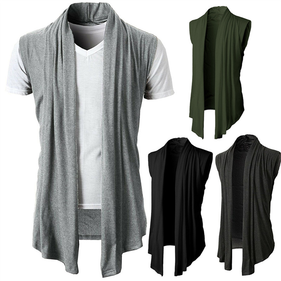 Street Fashion Jacket Men - Jaket Tanpa Lengan Pria Musim Semi
