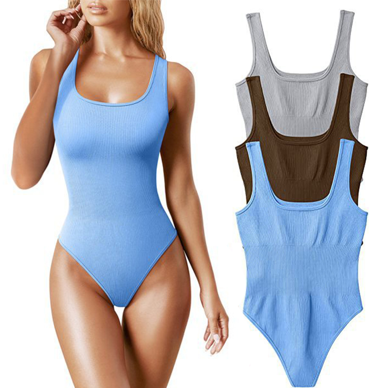 Street Fashion Harajuku - Harajuku Bodysuit tanpa lengan padat Atasan