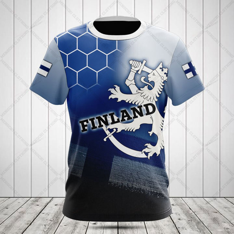 Street Fashion Magazine - Kaos Oblong Grafis Bendera Finlandia Musim
