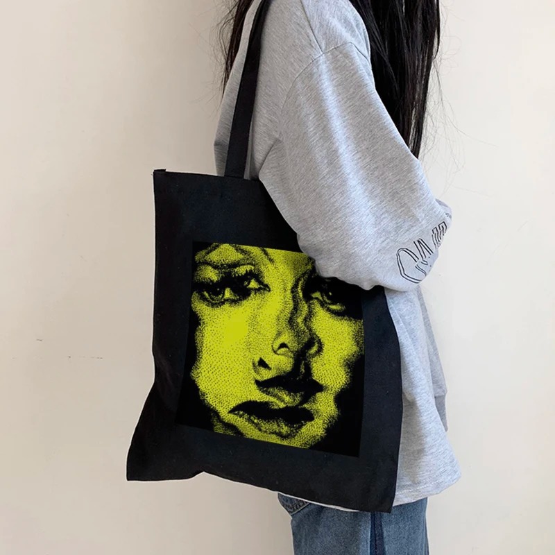 Tote Bag Canvas Print - Tas Kanvas Wanita Horor Tas Belanja