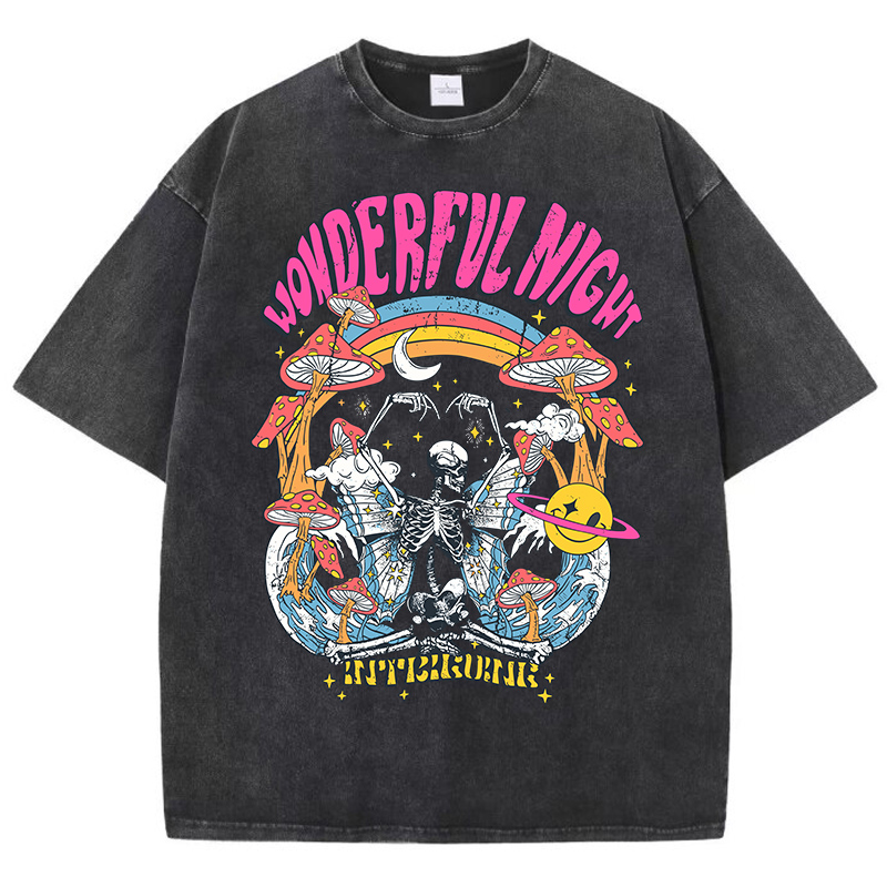 Fashion Street Night - Kaos Wanita Motif Kupu-kupu Malam yang