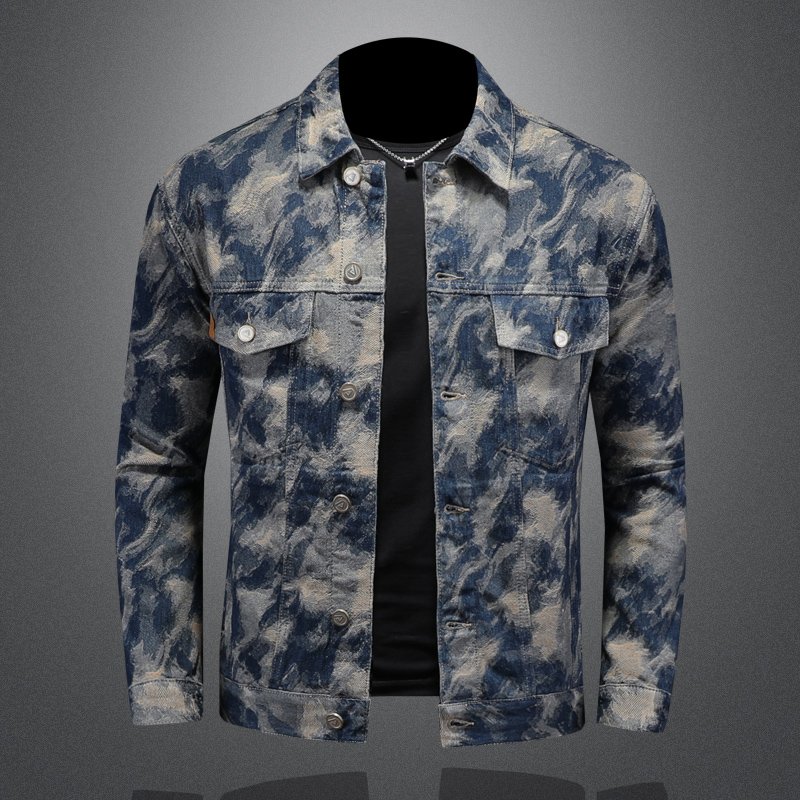Street Fashion Jacket Men - Jaket Denim Vintage musim semi untuk