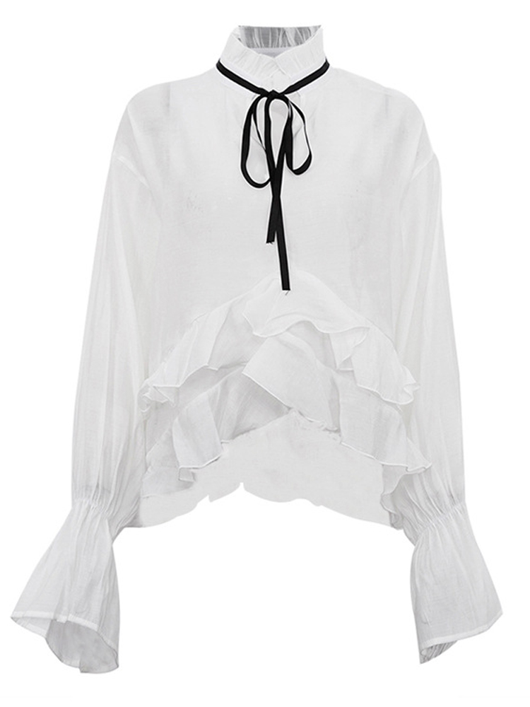 Fashion Street Night - Blus Wanita Seksi Berenda dengan Tali,