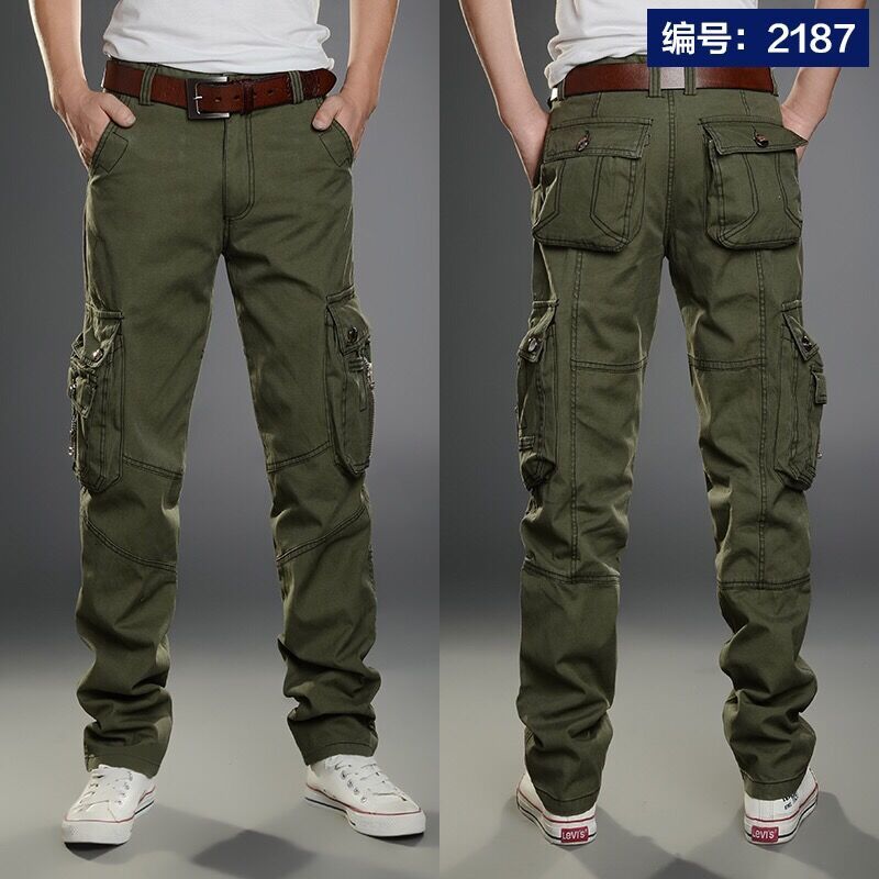 Celana kargo bersaku kasual wa - Street Fashion Harajuku ulasan dan harga