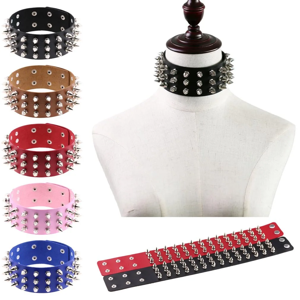 Kalung Kulit Model Choker Punk - Fashion Street Night ulasan dan harga