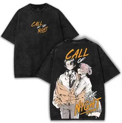 CALL OF THE NIGHT Kaos Washed  - Fashion Street Night ulasan dan harga