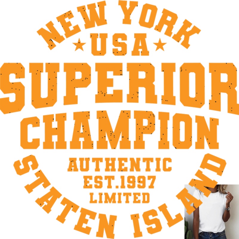 Stiker Transfer Panas Huruf NE - Street Style New York Fashion ulasan dan harga