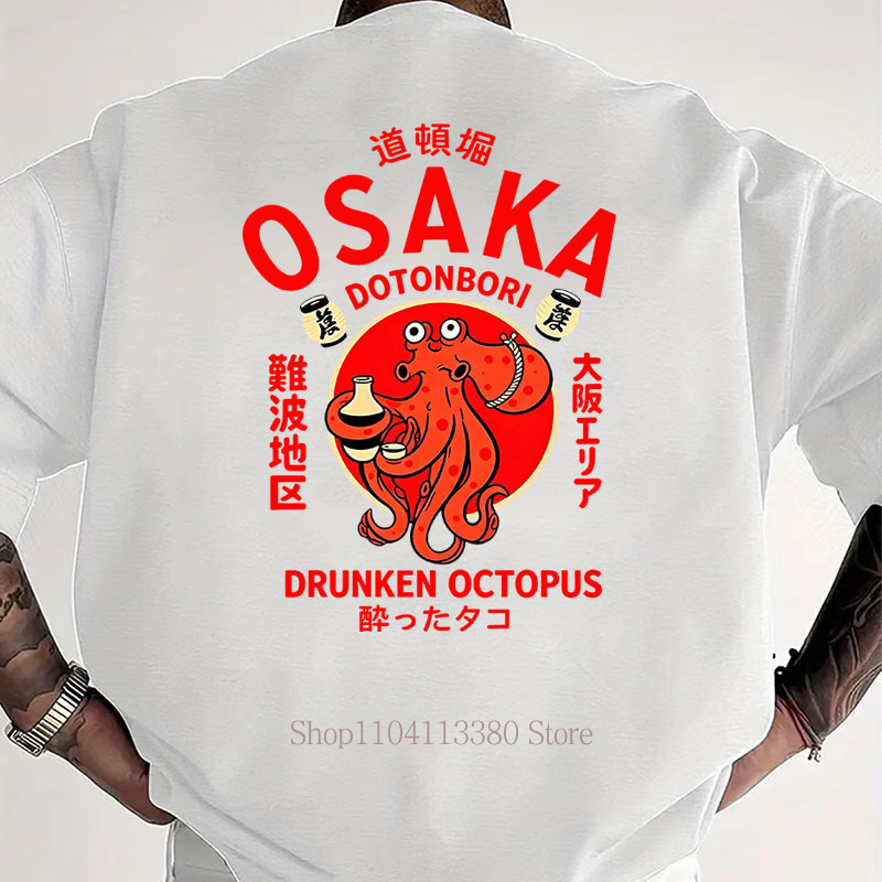 Kaus Cetak Osaka untuk Pria Wa - Street Fashion Osaka ulasan dan harga