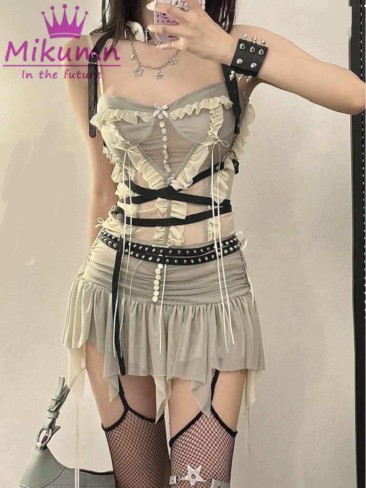 Y2k Set pakaian dua potong, Se - Street Fashion Harajuku ulasan dan harga