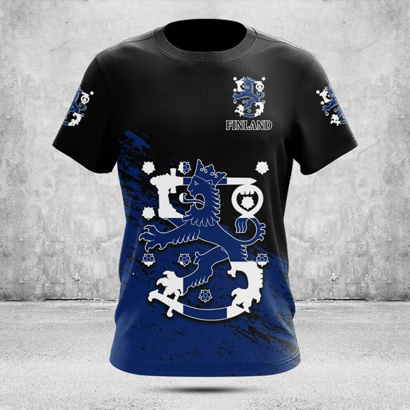 Kaos Oblong Grafis Bendera Fin - Street Fashion Magazine ulasan dan harga