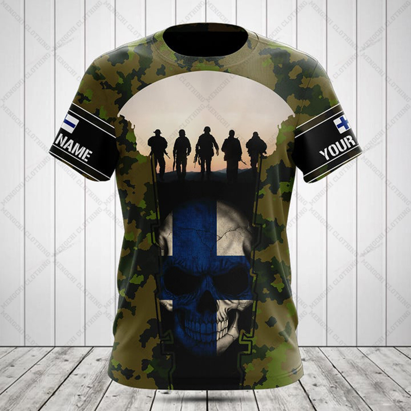 Kaos Oblong Grafis Bendera Fin - Street Fashion Magazine ulasan dan harga
