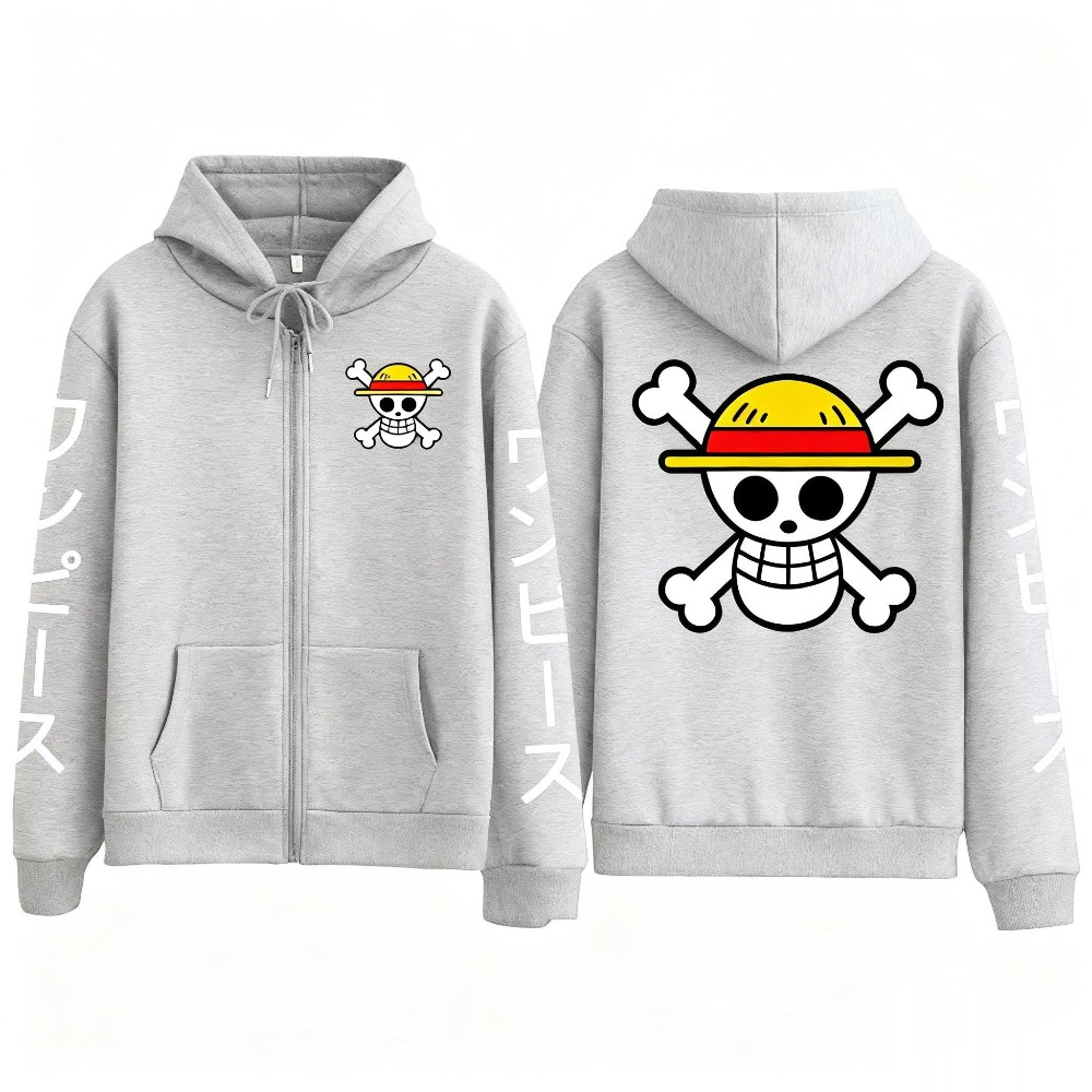 Sweater Hoodie Anime Luffy Uku - Street Fashion Jacket Men ulasan dan harga