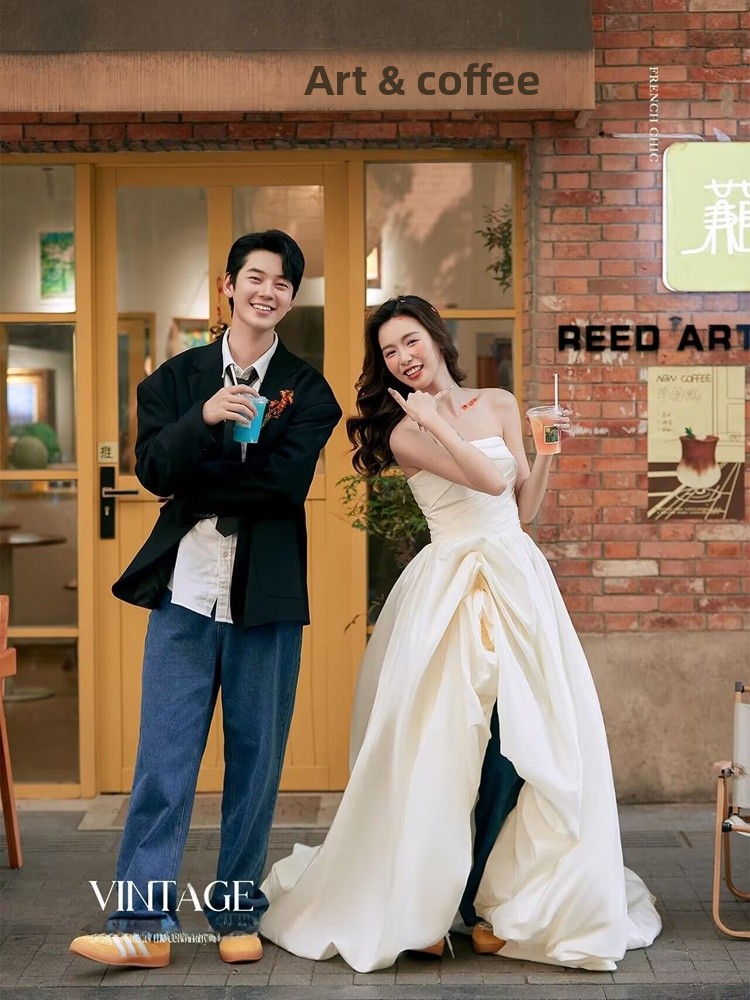 Gaun Pengantin Gaya Korea Modi - Street Fashion Clothing ulasan dan harga