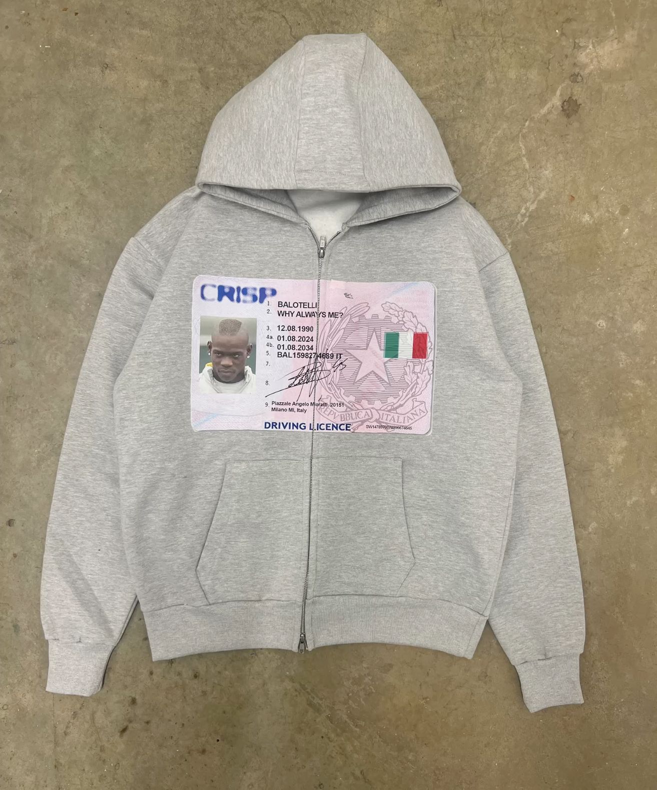 Hoodie beritsleting abu-abu re - Street Style New York Fashion ulasan dan harga