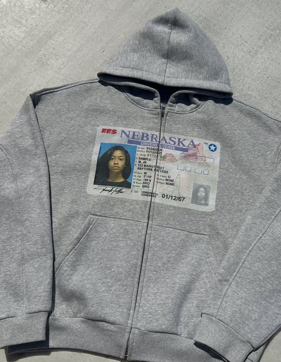 Hoodie beritsleting abu-abu re - Street Style New York Fashion ulasan dan harga