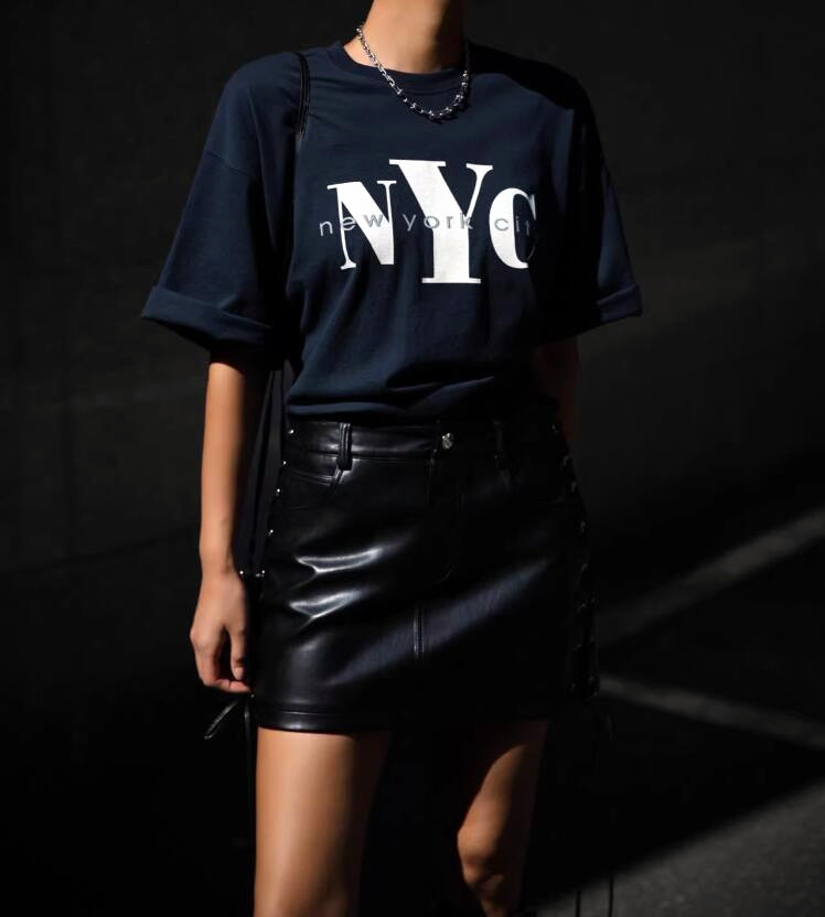 Kaus wanita lengan pendek, Kau - Street Style New York Fashion ulasan dan harga
