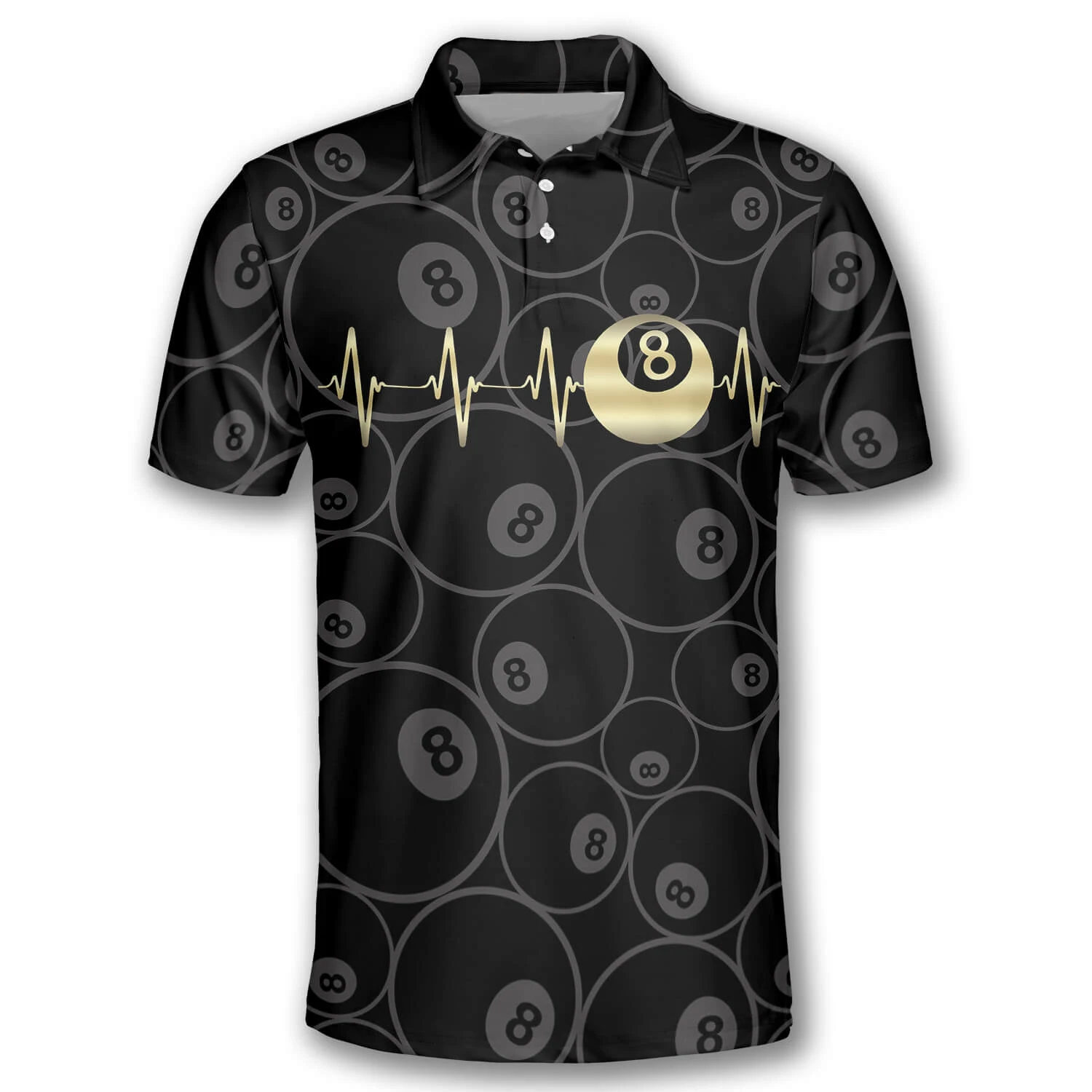 Kaus Polo Biliar Motif 3D Atas - Street Fashion Harajuku ulasan dan harga