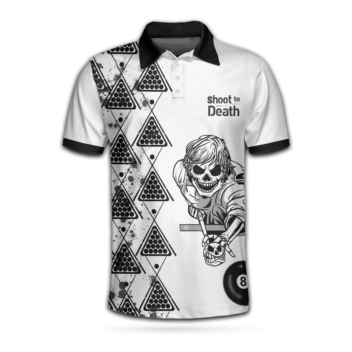 Kaus Polo Biliar Motif 3D Atas - Street Fashion Harajuku ulasan dan harga