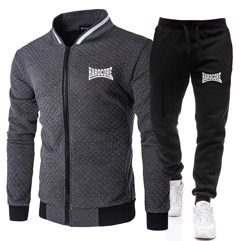 HARDCORE Jaket Set Kerah Tegak - Street Fashion Jacket Men ulasan dan harga