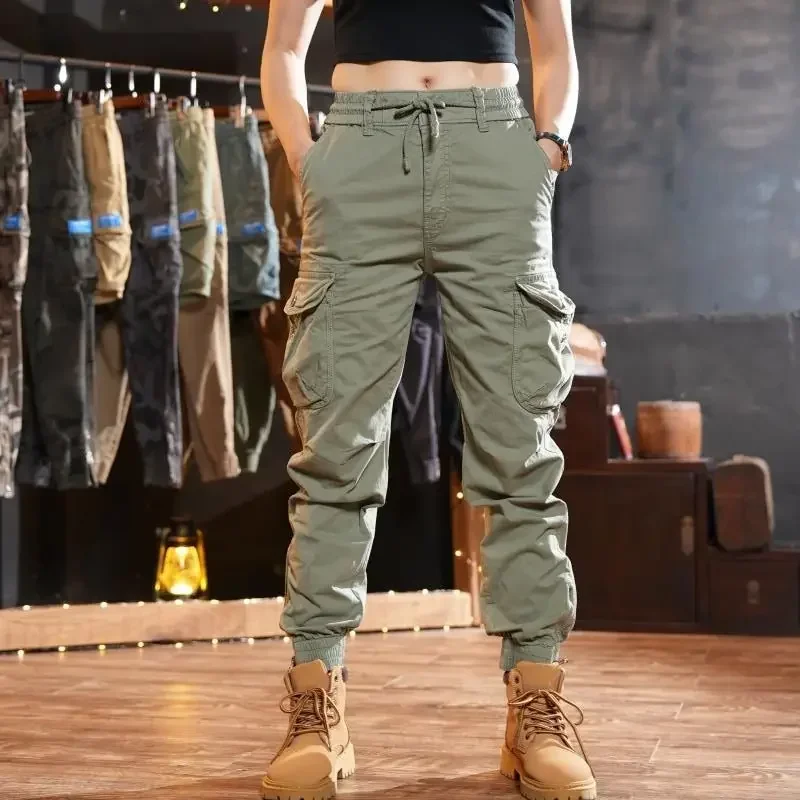 Celana panjang kargo pria, cel - Street Fashion Harajuku ulasan dan harga
